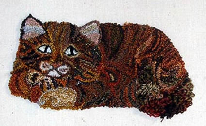 Punch Needle Striped Cat- PATTERN
